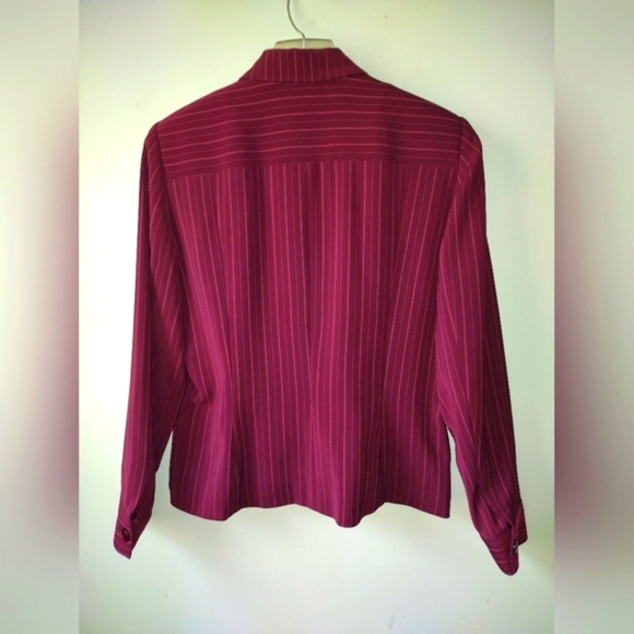 BRAND NEW Larry Levine Suits Pinstripe Shirt-Style Blazer - Picture 5 of 6